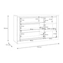 Duraoak 157cm Sideboard with Three Drawers and LED Lighting (DUKK222RB)