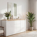Duraoak 182cm Two-Door Sideboard with LED Lighting (DUKK232B)