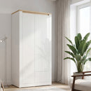 Duraoak 97cm Two-Door Wardrobe with Drawer and LED Lighting (DUKS822LB)