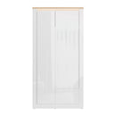 Duraoak 97cm Two-Door Wardrobe with Drawer and LED Lighting (DUKS822LB)