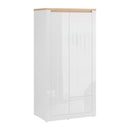 Duraoak 97cm Two-Door Wardrobe with Drawer and LED Lighting (DUKS822LB)