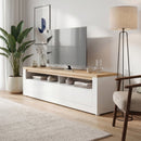Duraoak 182cm TV Cabinet with Two Drawers and LED Lighting (DUKT122B)