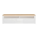 Duraoak 182cm TV Cabinet with Two Drawers and LED Lighting (DUKT122B)