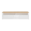 Duraoak 182cm TV Cabinet with Two Drawers and LED Lighting (DUKT122B)