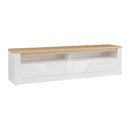 Duraoak 182cm TV Cabinet with Two Drawers and LED Lighting (DUKT122B)