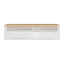 Duraoak 182cm TV Cabinet with Two Drawers and LED Lighting (DUKT122B)