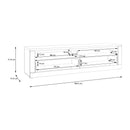Duraoak 182cm TV Cabinet with Two Drawers and LED Lighting (DUKT122B)