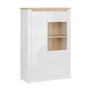 Duraoak 97cm Display Cabinet with Drawer and LED Lighting (DUKV522LB)