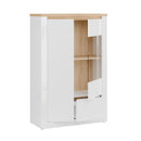 Duraoak 97cm Display Cabinet with Drawer and LED Lighting (DUKV522LB)