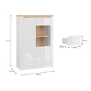 Duraoak 97cm Display Cabinet with Drawer and LED Lighting (DUKV522LB)
