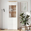 Duraoak 62cm Tall Reversible Display Cabinet with LED Lighting (DUKV712B)