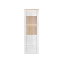 Duraoak 62cm Tall Reversible Display Cabinet with LED Lighting (DUKV712B)