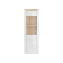 Duraoak 62cm Tall Reversible Display Cabinet with LED Lighting (DUKV712B)
