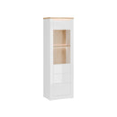 Duraoak 62cm Tall Reversible Display Cabinet with LED Lighting (DUKV712B)