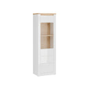 Duraoak 62cm Tall Reversible Display Cabinet with LED Lighting (DUKV712B)