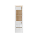 Duraoak 62cm Tall Reversible Display Cabinet with LED Lighting (DUKV712B)