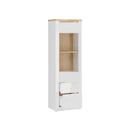 Duraoak 62cm Tall Reversible Display Cabinet with LED Lighting (DUKV712B)