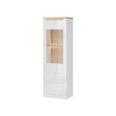 Duraoak 62cm Tall Reversible Display Cabinet with LED Lighting (DUKV712B)