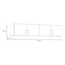 Econobox 2 White Four-Door Wardrobe Top Unit (ECBN041)