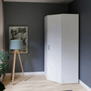 Econobox 2 White Corner Wardrobe (ECBS911)