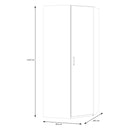 Econobox 2 White Corner Wardrobe (ECBS911)