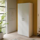 Econobox 2 89cm Two-Door Wardrobe in White (ECBS921)