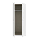 Econobox 2 89cm Two-Door Wardrobe in White (ECBS921)
