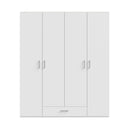 Econobox 2 178cm Four-Door Wardrobe with Drawer in White (ECBS941)