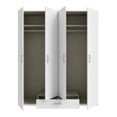 Econobox 2 178cm Four-Door Wardrobe with Drawer in White (ECBS941)