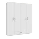 Econobox 2 178cm Four-Door Wardrobe with Drawer in White (ECBS941)