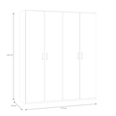 Econobox 2 178cm Four-Door Wardrobe (ECBS945)