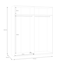 Econobox 2 178cm Four-Door Wardrobe (ECBS945)