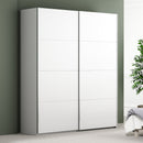 Fittio 201cm Two-Door Sliding Wardrobe in White (FTIS32461)