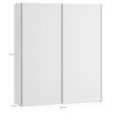 Fittio 201cm Two-Door Sliding Wardrobe in White (FTIS32461)