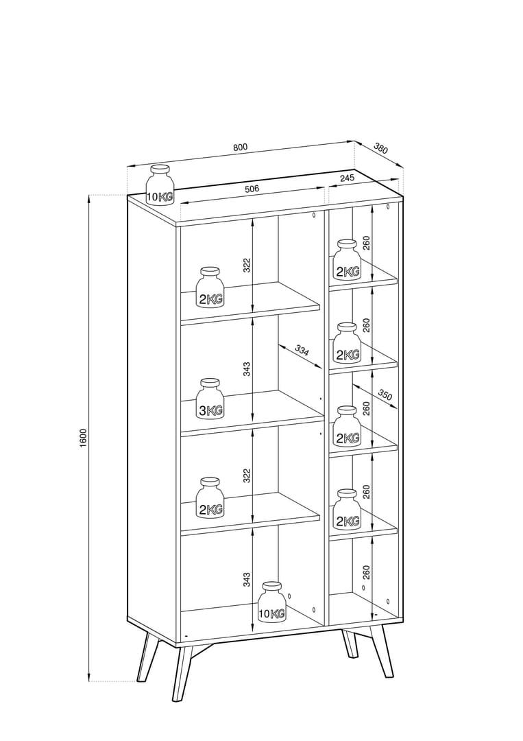 Forest Highboard Cabinet 80cm