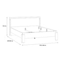 Attalyar 160x200cm Bed with Slatted Base (ATTL1162)