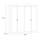 Attalyar 4 Door Wardrobe (ATTS941)