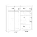 Attalyar 4 Door Wardrobe (ATTS941)