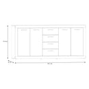 Baccio 198cm 4 Door 4 Drawer Sideboard (BCCK251)