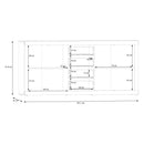Baccio 198cm 4 Door 4 Drawer Sideboard (BCCK251)