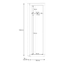 Baccio 59cm Single Door Hallway Wardrobe (BCCS811)