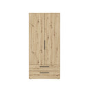 Cadix 101 cm two-door wardrobe with drawers