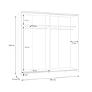 Checkmate 191 cm Sliding Wardrobe