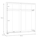 Checkmate 191 cm Mirror Wardrobe