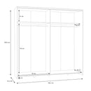 Checkmate 191 cm Mirror Wardrobe