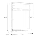 Checkmate 151 cm Sliding Wardrobe