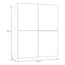 Checkmate 151 cm Mirror Wardrobe