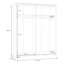 Checkmate 151 cm Mirror Wardrobe