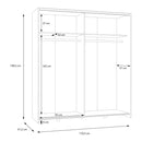Checkmate 171 cm Sliding Wardrobe
