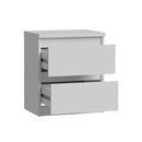 Chelsea 42cm 2 Drawer Bedside Table (CHLK111)